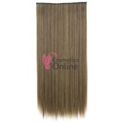 Extensie de par cu 5 Clips On delux dubla dreapta de 80 cm, Saten Inchis cu Blond Ash D10128610